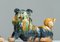 Early 20th Century Chinese Ceramic Foo Dogs, Set of 2, Image 8