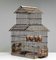 Gabbia per uccelli vintage in ferro arrugginito e legno, Francia, anni '20, Immagine 9