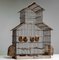 Jaula para pájaros francesa vintage grande de hierro y madera oxidados, años 20, Imagen 7