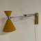 Yellow Diabolo Wall Light by Herda, 1970s 11