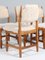 Model Razoblade Oak Dining Chairs attributed to Henning Kjærnulf, Denmark, 2023, Set of 4 6