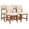 Model Razoblade Oak Dining Chairs attributed to Henning Kjærnulf, Denmark, 2023, Set of 4, Image 1