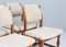 Model Razoblade Oak Dining Chairs attributed to Henning Kjærnulf, Denmark, 2023, Set of 4 5