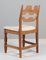 Model Razoblade Oak Dining Chair attributed to Henning Kjærnulf, Denmark, 2023 6