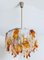 Chandelier in Orange and Clear Murano Glass from Mazzega, 1960s 3