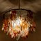 Chandelier in Orange and Clear Murano Glass from Mazzega, 1960s 15