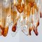 Chandelier in Orange and Clear Murano Glass from Mazzega, 1960s, Image 4