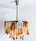 Chandelier in Orange and Clear Murano Glass from Mazzega, 1960s, Image 2