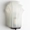 German Art Deco Style Shell Wall Light in Milk Glass, 1970 2