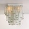 Square Flush Mount Chandeliers from Doria, 1960s, Set of 2, Image 3