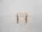 Scandinavian Modern Wooden Stool with White Bands, 1970s, Image 5