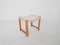 Scandinavian Modern Wooden Stool with White Bands, 1970s, Image 4
