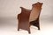 Elm Tub Arts and Crafts Chairs with Panelled Backs and Carry Handles, 1930s, Set of 4, Image 11