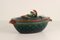 Cazuela de cerámica con tapa de setas y verduras, Bélgica, años 30, Imagen 13