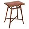 Boho Chic Steam Bent Bamboo Side Table with Deep Red Ceramic Tiled Top, 1890s, Image 1
