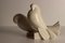 Crackled Ceramic White Peace Turtledove Sculptures by Jacques Adnet, 1920s, Set of 2 5