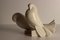 Crackled Ceramic White Peace Turtledove Sculptures by Jacques Adnet, 1920s, Set of 2, Image 5