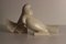 Crackled Ceramic White Peace Turtledove Sculptures by Jacques Adnet, 1920s, Set of 2, Image 3