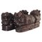 Antique Carved Foo Temple Dogs, 1800s, Set of 2 1