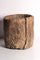 Large Rustic Elm Wooden Mortar Bowl, 1890s 5