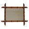 Antique Mirror in Faux Bamboo and Walnut Frame, 1890s 1