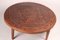 Mid-Century Modern Leather and Wood Circular Coffee Table attributed to Angel I. Pazmino, 1969 3