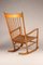 Mecedora escandinava J16 moderna de haya y cuerda danesa atribuida a Hans J. Wegner para FDB, años 50, Imagen 6