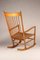 Rocking Chair Scandinave J16 en Hêtre & Cordelette, Danemark attribué à Hans J. Wegner pour FDB, 1950s 6