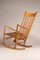 Modern Scandinavian Rocking Chair J16 in Beech & Danish Cord attributed to Hans J. Wegner for FDB, 1950s 3