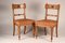 Arts & Crafts Oak Back Pierced Hall Chairs with Soft Pad Seat, 1895, Set of 2 2