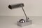 Art Deco Adjustable Chrome Bankers Desk Light with Inkwell, 1920s 5