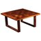 Scandinavian Modern Square Rosewood Coffee or Cocktail Table attributed to Poul Cadovius, 1960s 1