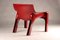 Red Vicario Lounge Chairs attributed to Vico Magistretti for Artemide, 1970s, Set of 2, Image 11