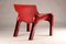 Red Vicario Lounge Chairs attributed to Vico Magistretti for Artemide, 1970s, Set of 2 6