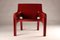 Red Vicario Lounge Chairs attributed to Vico Magistretti for Artemide, 1970s, Set of 2 4