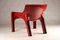 Red Vicario Lounge Chairs attributed to Vico Magistretti for Artemide, 1970s, Set of 2 9