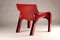 Red Vicario Lounge Chairs attributed to Vico Magistretti for Artemide, 1970s, Set of 2 10