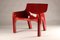 Red Original Lounge Chair Vicario attributed to Vico Magistretti for Artemide, 1970s 8