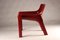 Red Original Lounge Chair Vicario attributed to Vico Magistretti for Artemide, 1970s, Image 2