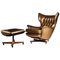 Lounge Chair and Ottoman Model 62 Blofeld from G Plan, 1960s, Set of 2 1