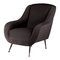 Fauteuil Mid-Century Noir, Italie, 2019 1