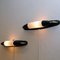 Black Metal and Opaline Glass Wall Lamp, Sweden, 1950s, Set of 2 7