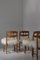 Razor Blade Dining Chairs in Oak & Sheepskin attributed to Henry Kjærnulf, Denmark, 1960s, Set of 4 6
