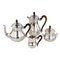French Tea and Coffee Service in Silver Plated Metal, Set of 4 1
