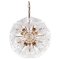 10-Light Flower Sputnik Chandelier in Murano Glass & Brass in the style of Venini, 1960s 1