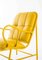 Poltrona Gardenias gialla con finitura in pelle lucida di Jaime Hayon, Immagine 2