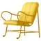 Fauteuil Gardenias Jaune avec Finition en Cuir Brillant par Jaime Hayon 1