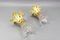 Art Deco French Gilt Bronze and Clear Glass Ceiling Lights, 1920s, Set of 2 16