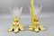 Art Deco French Gilt Bronze and Clear Glass Ceiling Lights, 1920s, Set of 2 20