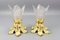 Art Deco French Gilt Bronze and Clear Glass Ceiling Lights, 1920s, Set of 2, Image 2